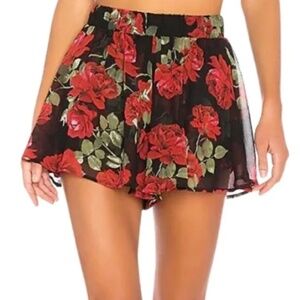 Show Me Your Mumu Carlos Swing Shorts Budding Romance Chiffon Size S Flowy Flora